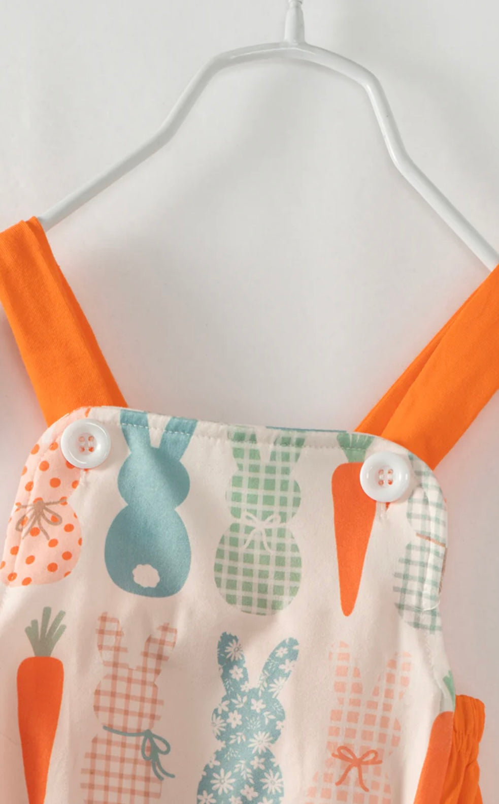 Easter Orange Carrot Bunny Baby Boy Romper