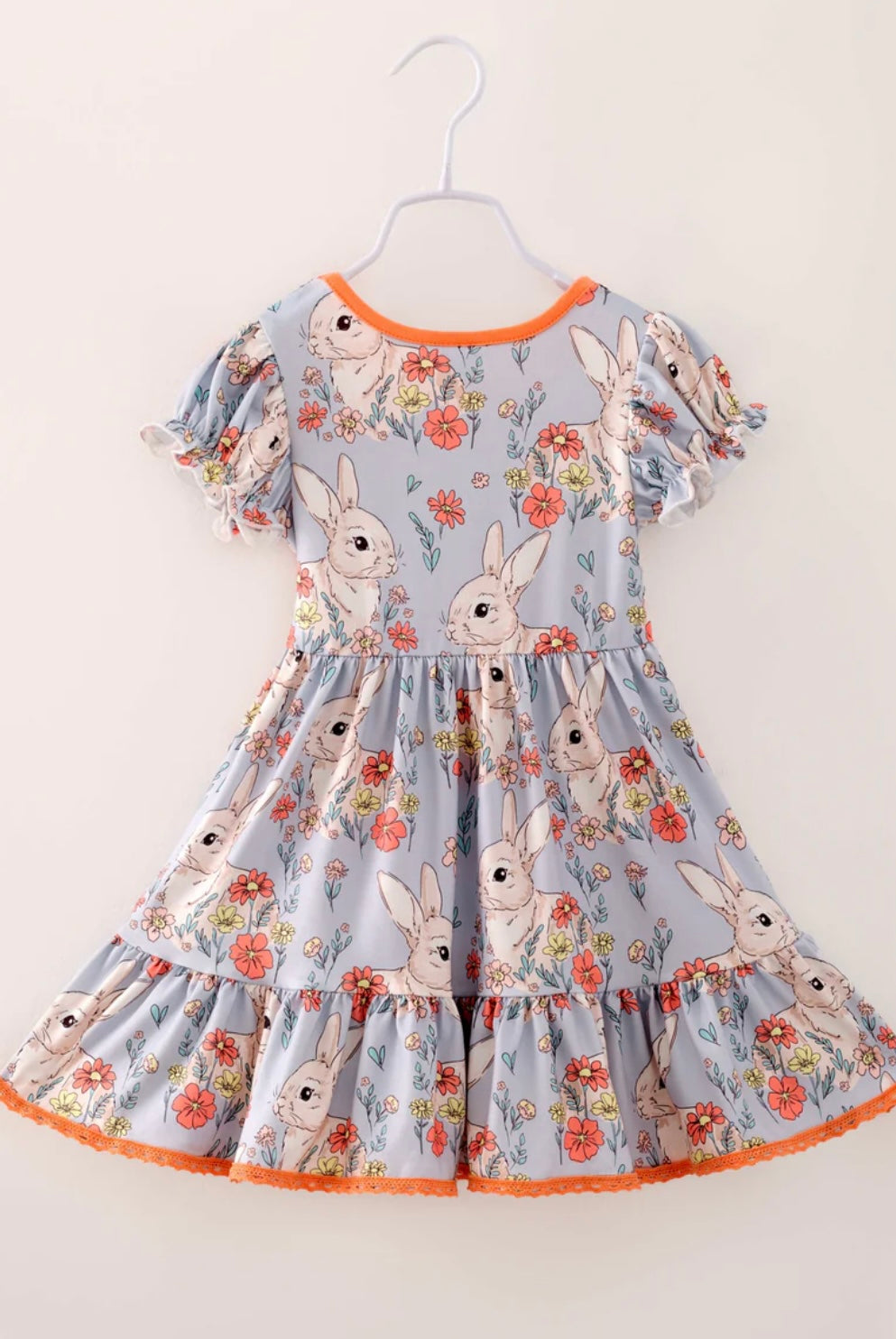 Easter Bunny Ruffle Girl Dress