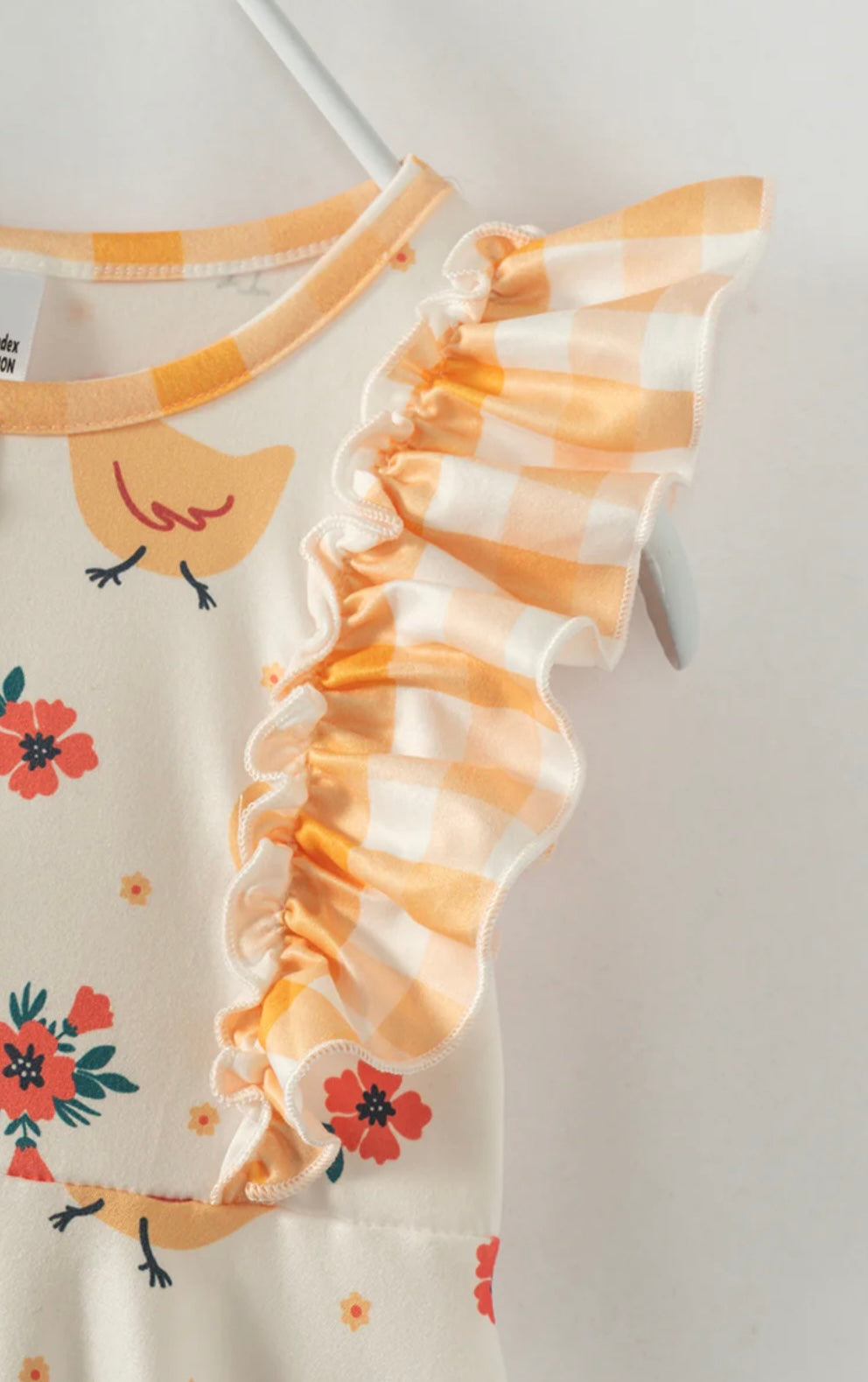 Yellow Chicken Ruffle Girl Twirl Dress