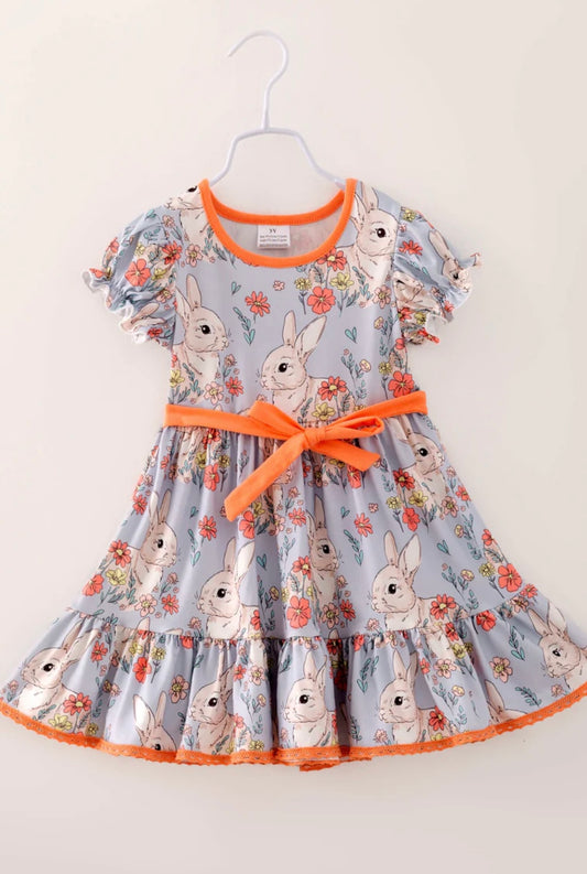 Easter Bunny Ruffle Girl Dress