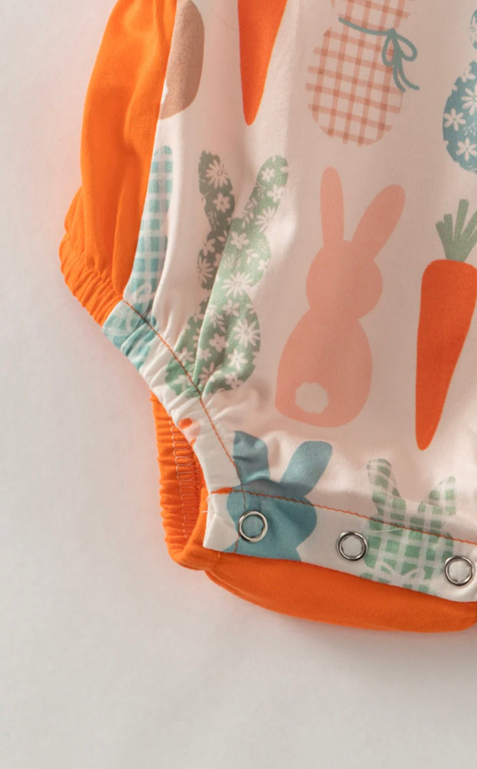 Easter Orange Carrot Bunny Baby Boy Romper