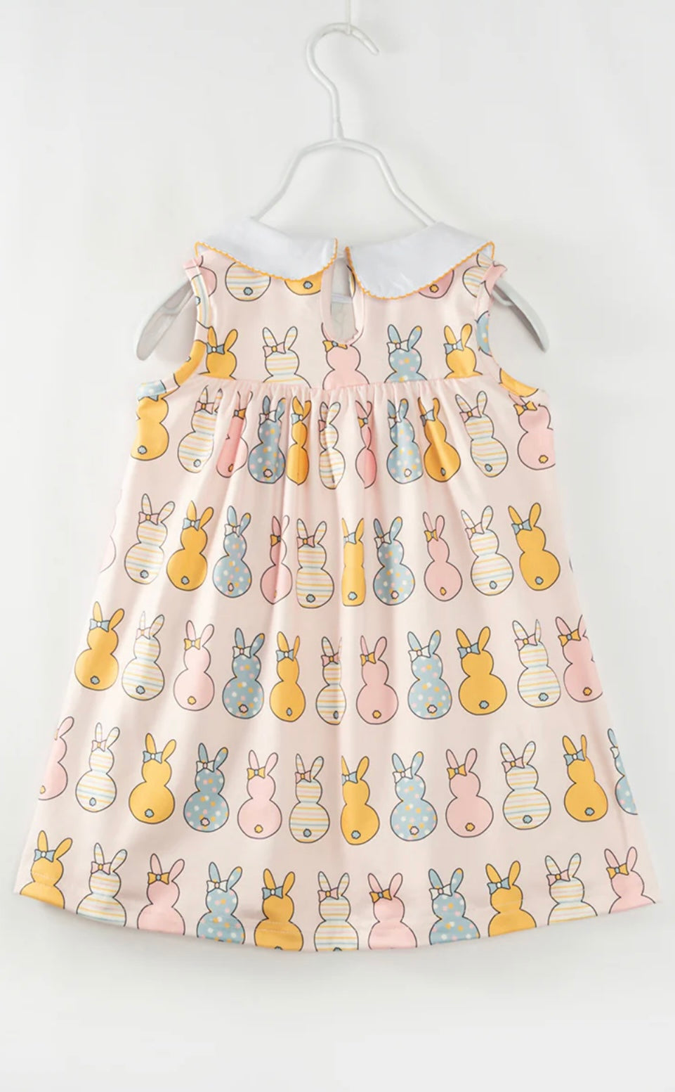 Easter Multicolor Bunny Pocket Girl Dress