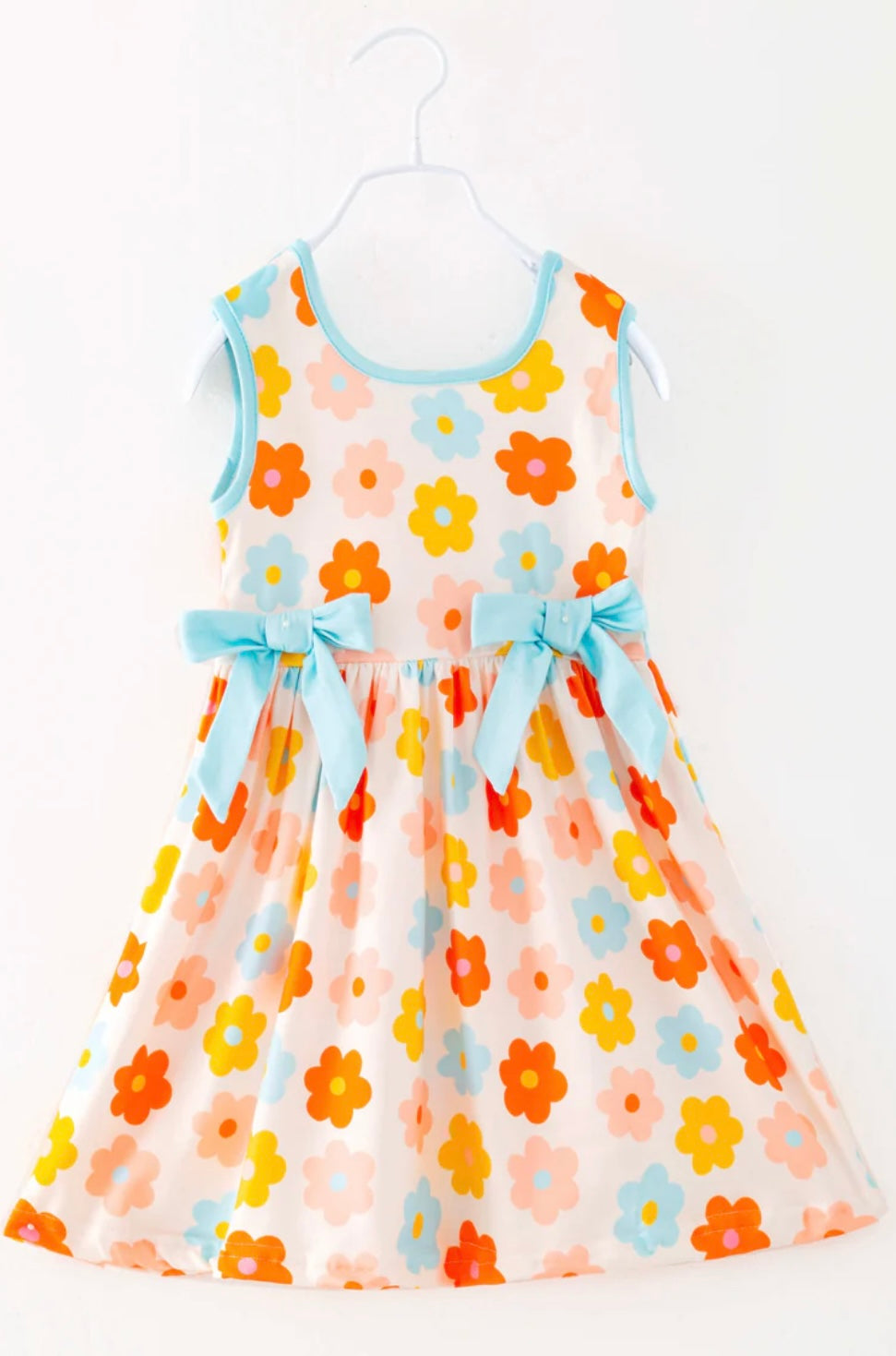 Multicolor Retro Flower Girl Dress