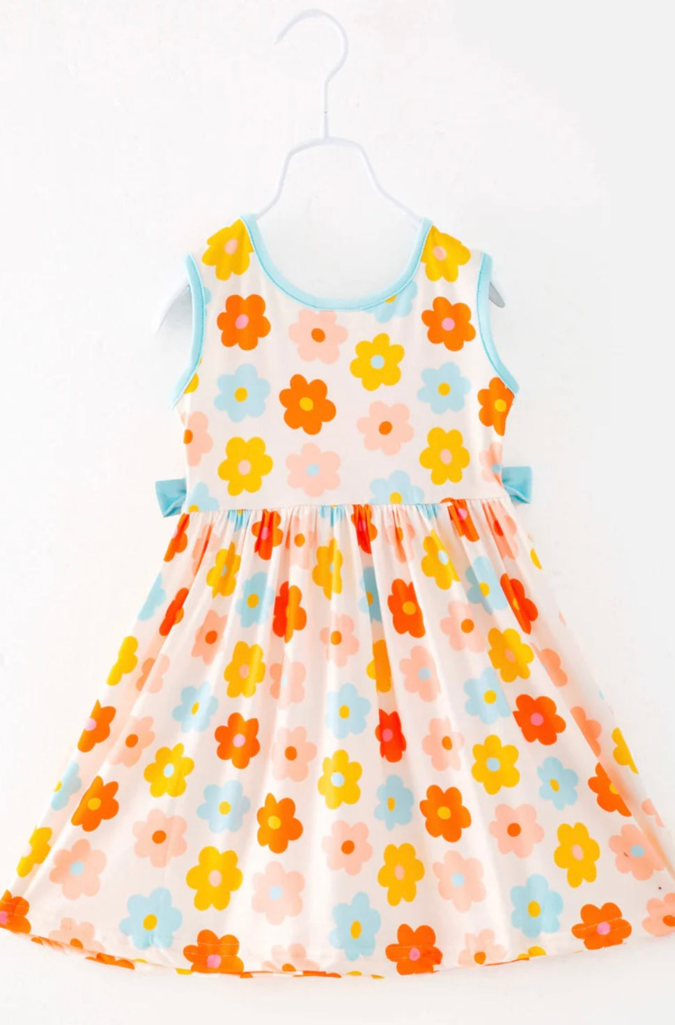 Multicolor Retro Flower Girl Dress