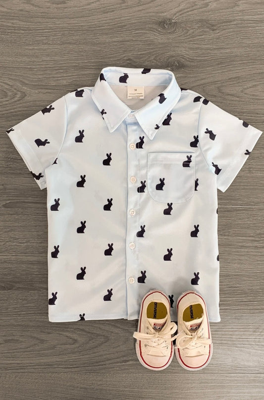 Blue Bunny Button Down