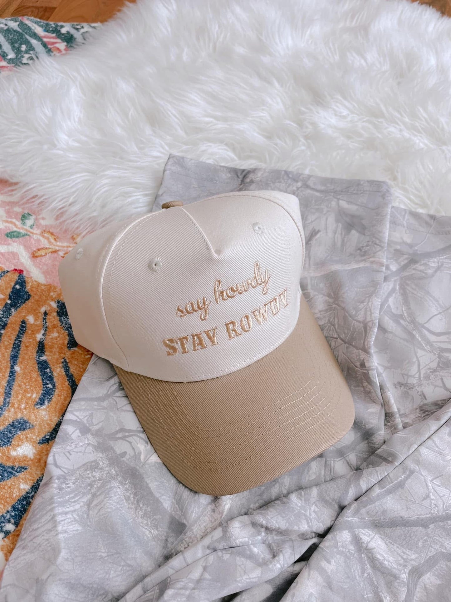 Say Howdy Stay Rowdy Embroidered Hat