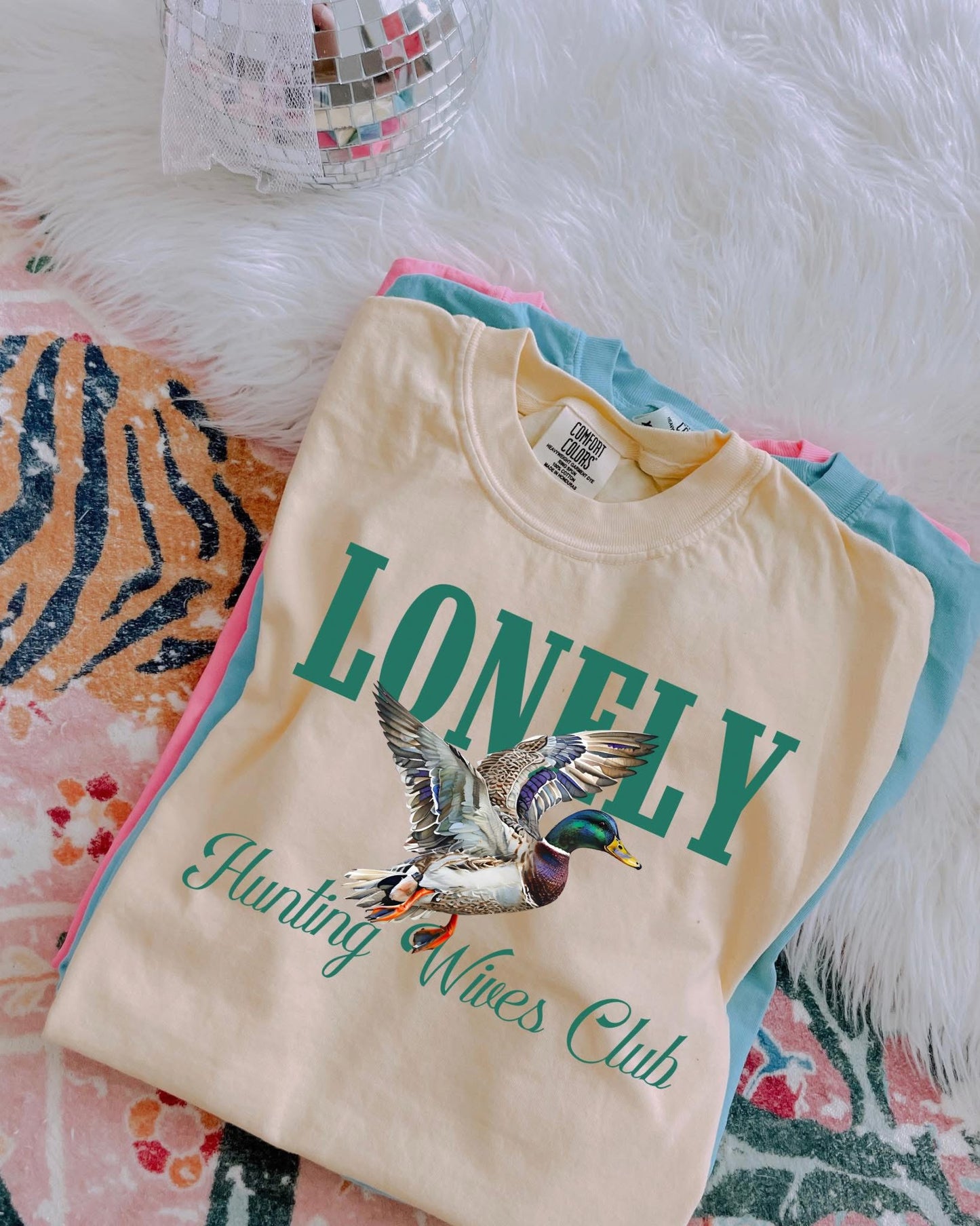 Lonely Hunting Wives Club Comfort Color T-shirt or Gildan Crew