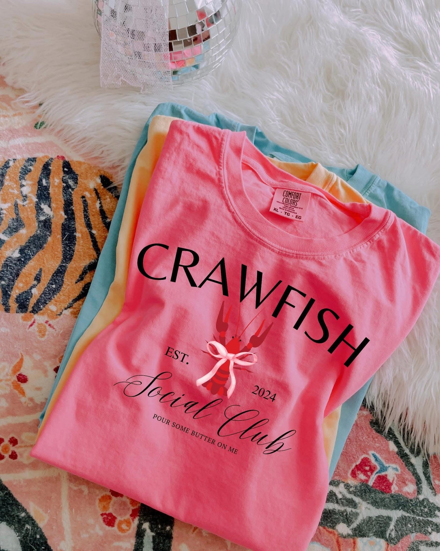 Crawfish Season Comfort Color T-shirt or Gildan Crew